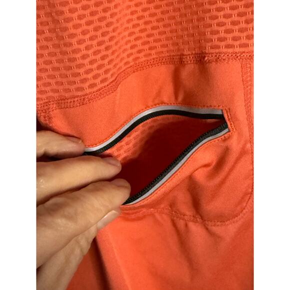 Zyia Active Orange Mesh Tank Top Women’s Large with Back Zip Pocket - Picture 4 of 6